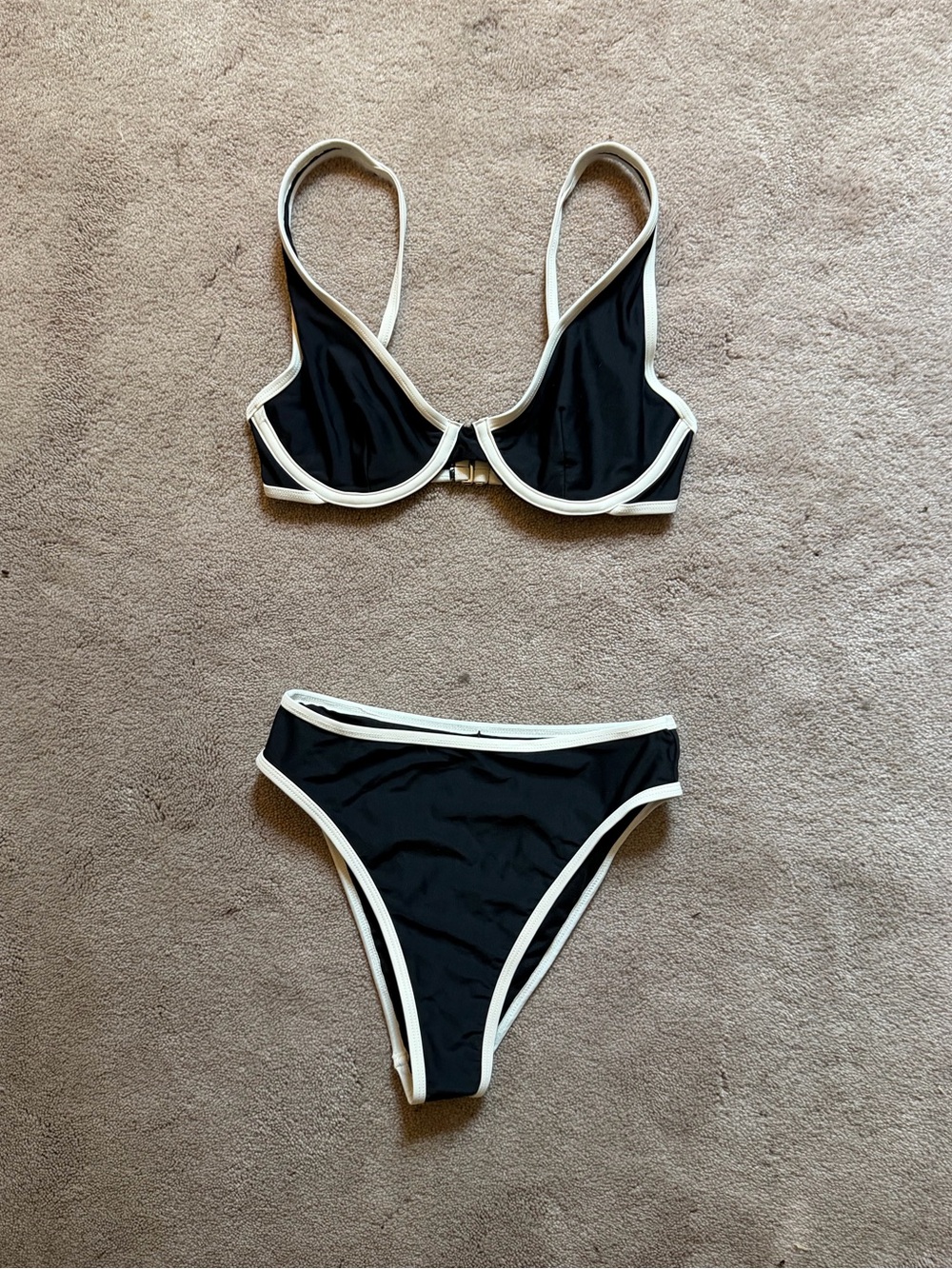 (New / Unworn) Salt + Cove Black Bikini with White Trim